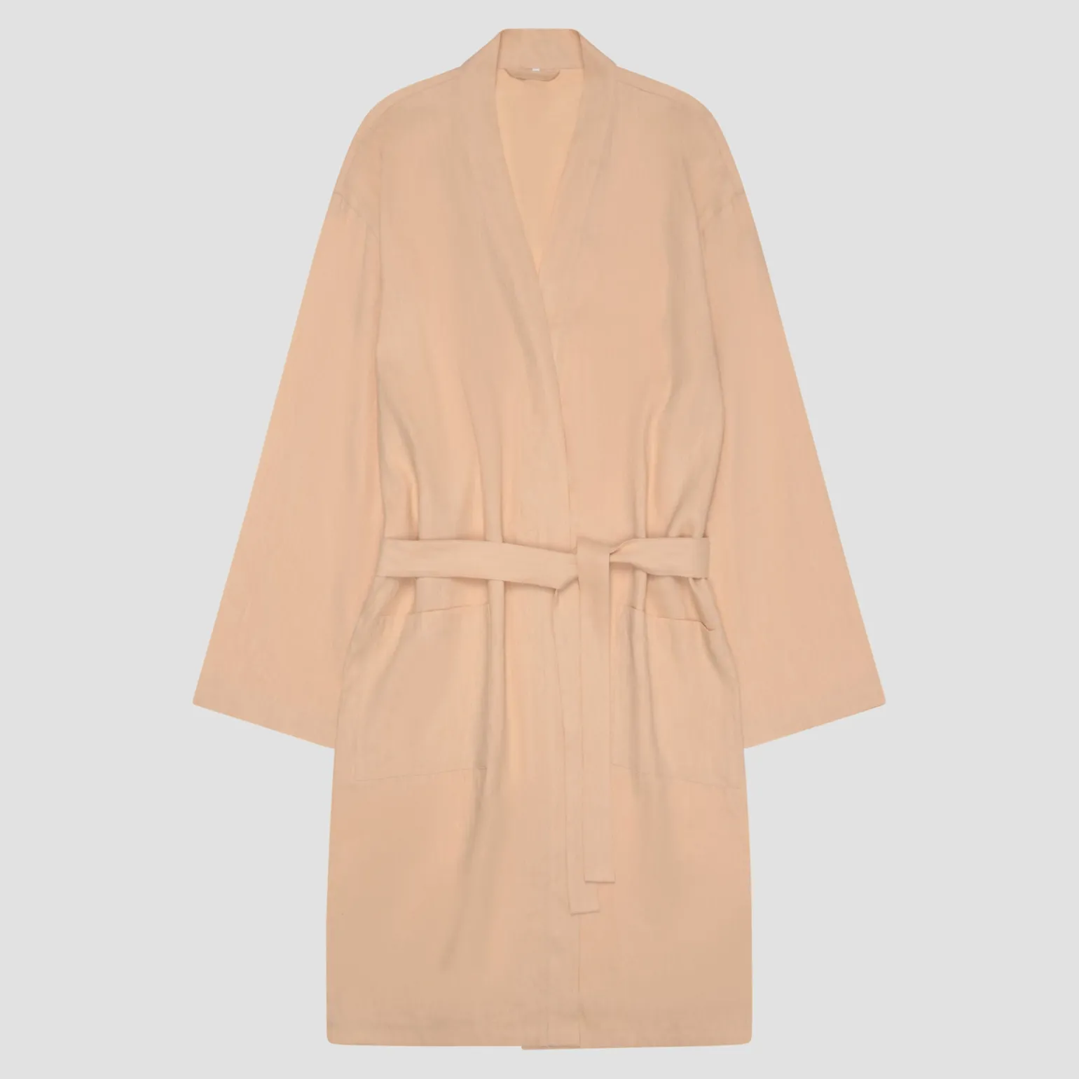 Almond Linen Robe