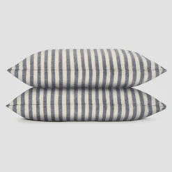 Atlantic Pembroke Stripe Linen Blend Pillowcase (Pair)