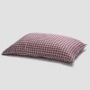 Berry Gingham 100% Linen Pillowcases (Pair)