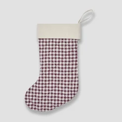 Berry Gingham Christmas Stocking
