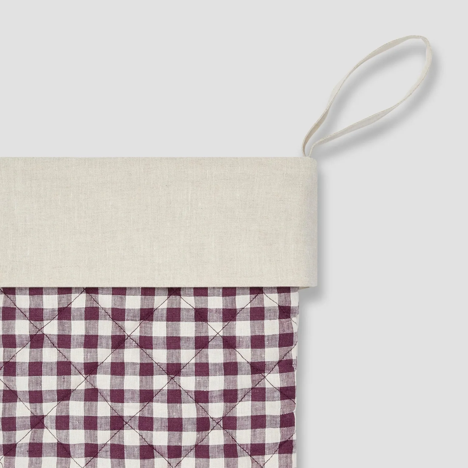 Berry Gingham Christmas Stocking