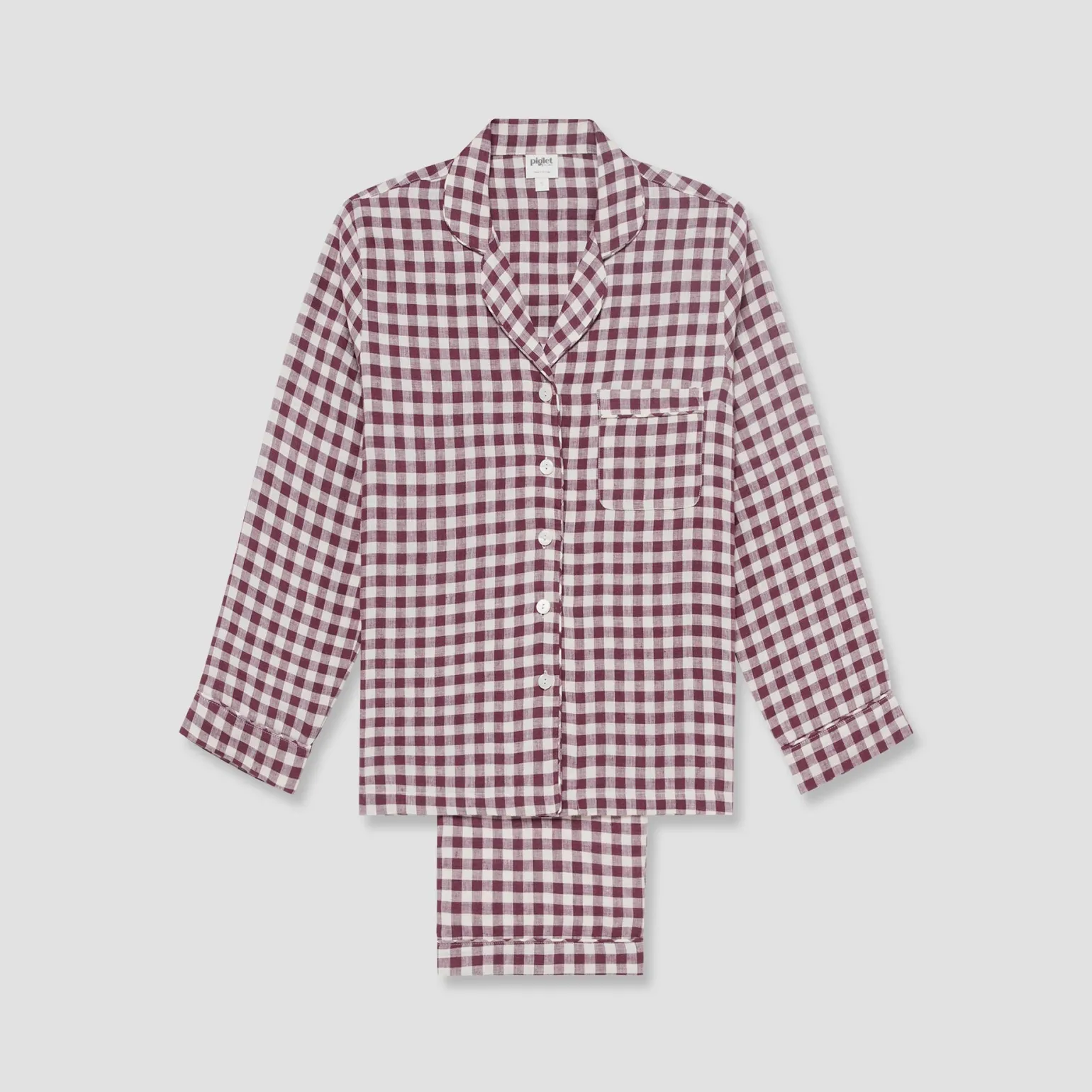Berry Gingham Pajama Set