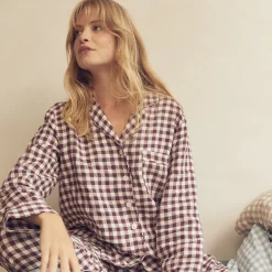 Berry Gingham Pajama Shirt