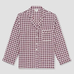 Berry Gingham Pajama Shirt