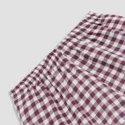 Berry Gingham Pajama Shorts
