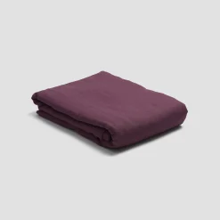 Berry Linen Blend Duvet Cover
