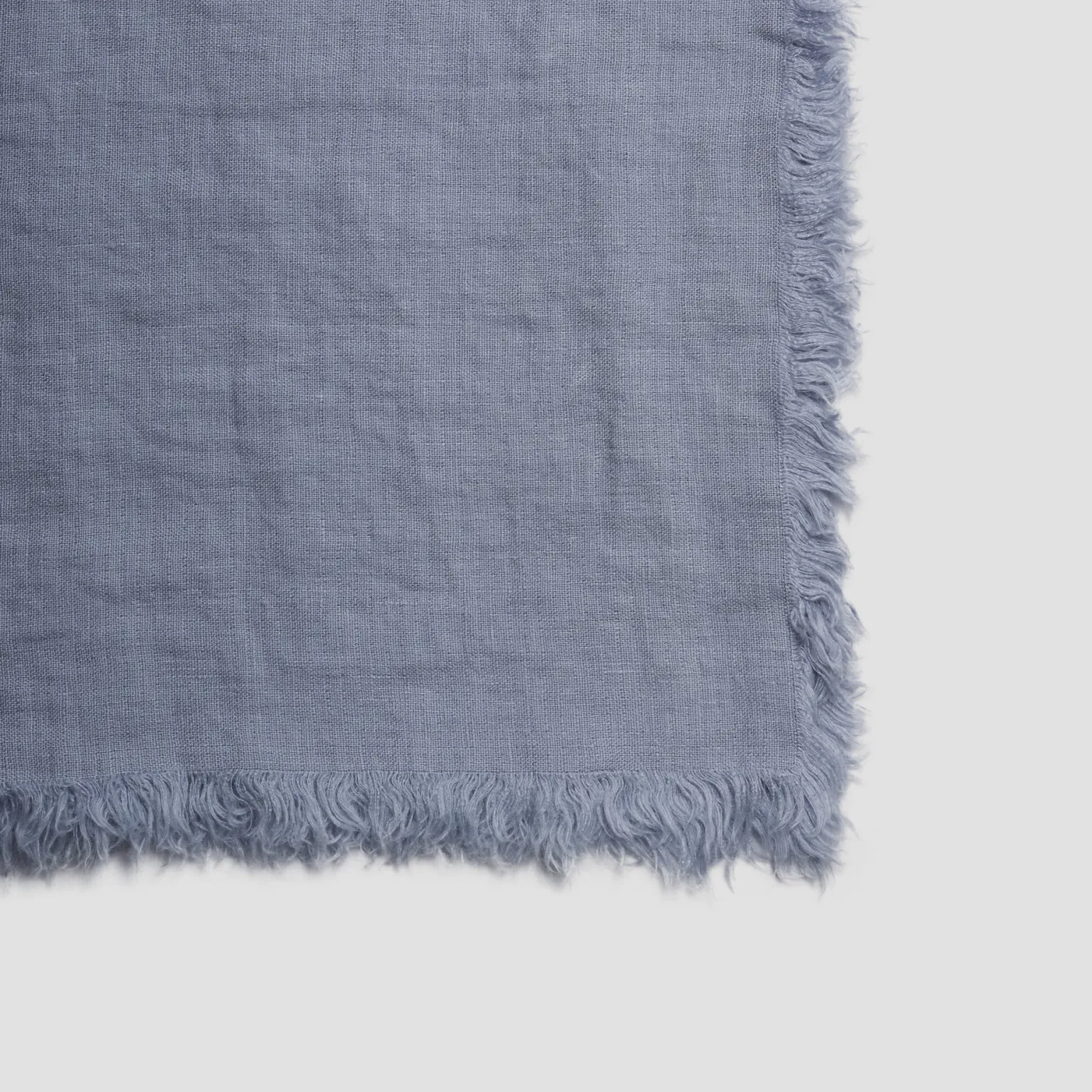Blue Willow Linen Crinkle Throw