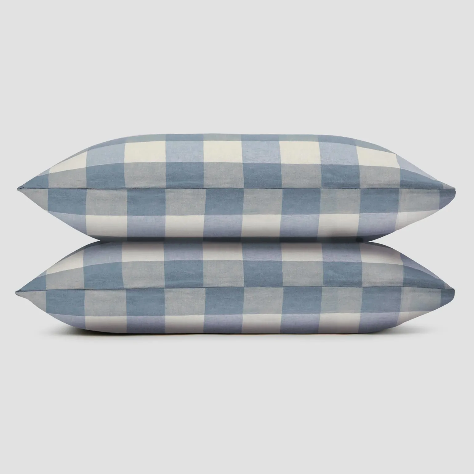 Blueberry Emsworth Plaid Linen Blend Pillowcase (Pair)