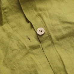 Botanical Green 100% Linen Duvet Cover