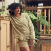 Botanical Green Gingham Linen Pajama Shorts