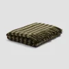 Botanical Green Gingham Wool Blanket
