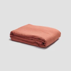 Burnt Orange 100% Linen Duvet Cover