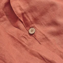 Burnt Orange 100% Linen Duvet Cover