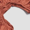 Burnt Orange 100% Linen Fitted Sheet