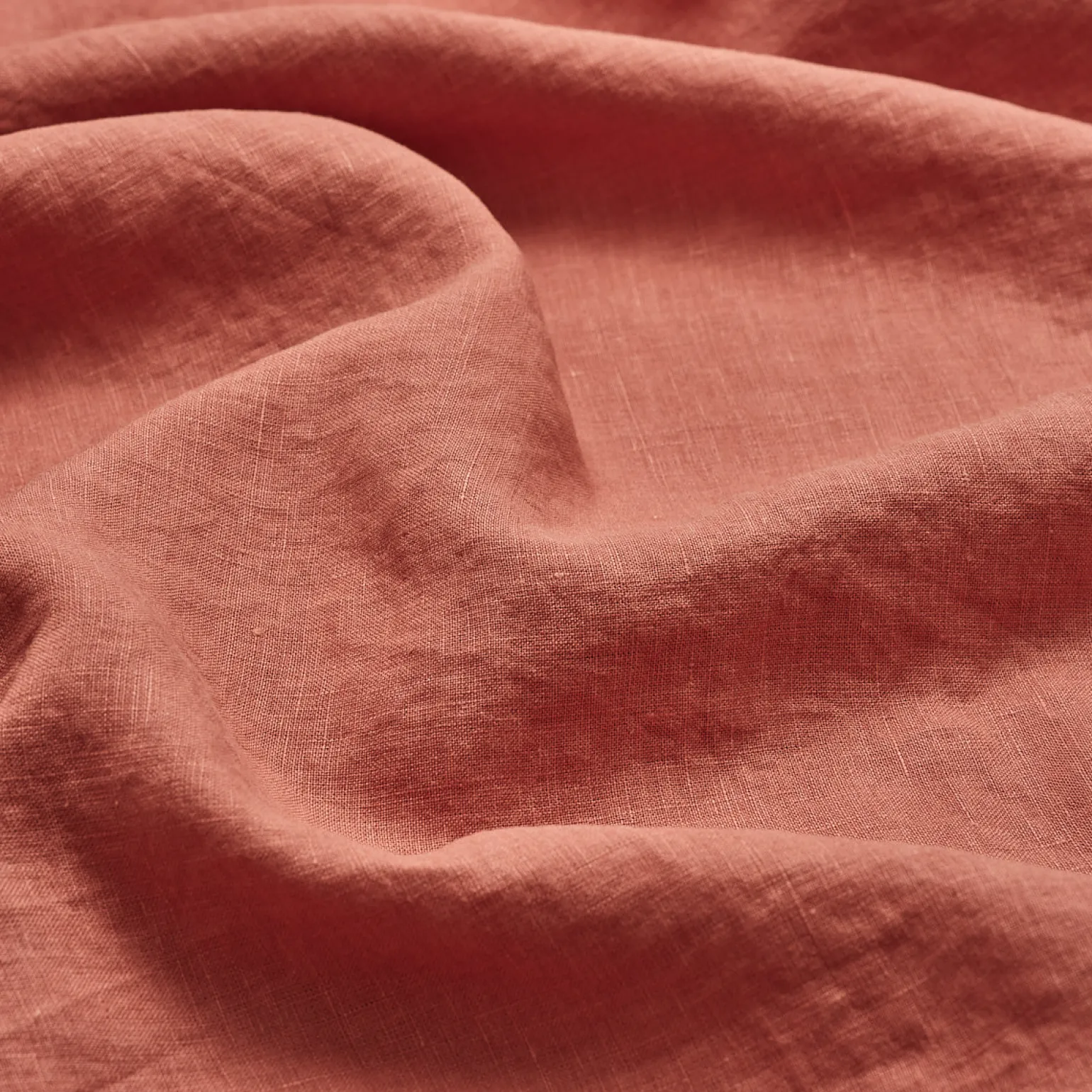 Burnt Orange 100% Linen Fitted Sheet
