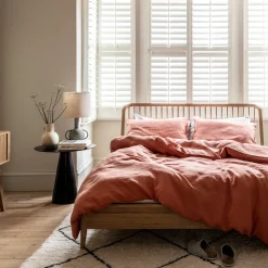 Burnt Orange 100% Linen Pillowcases (Pair)