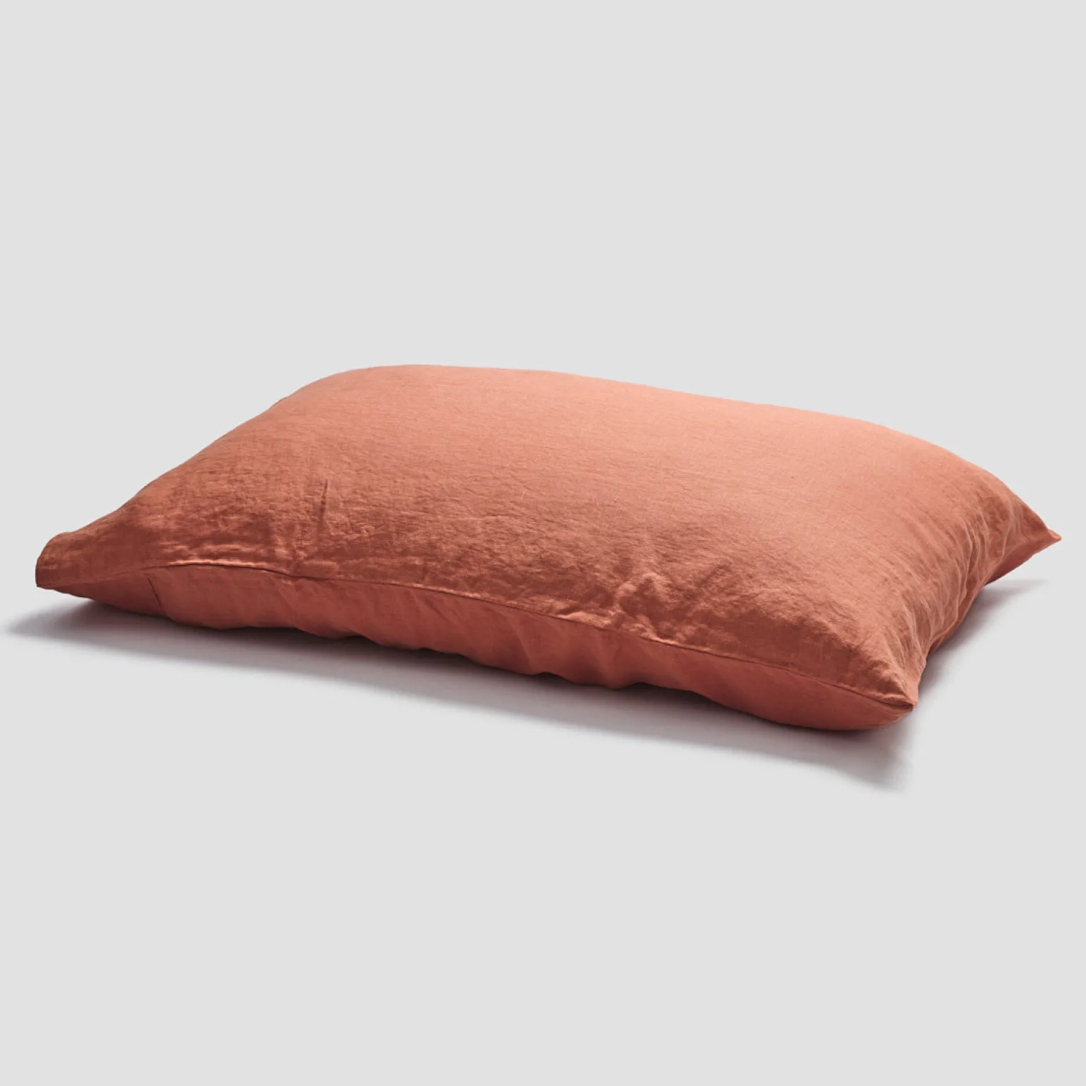Burnt Orange Linen Blend Pillowcase (Pair)