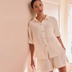 Butterbean Cotton Gauze Women's Pajama Shorts Set