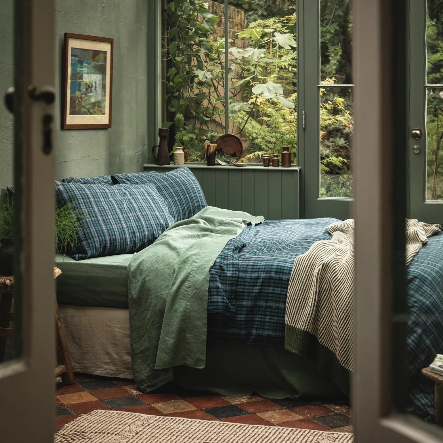 Canopy Heathcliff Plaid Flannel Cotton Duvet Cover