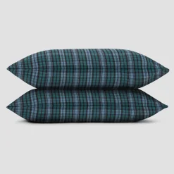 Canopy Heathcliff Plaid Flannel Cotton Pillowcase (Pair)
