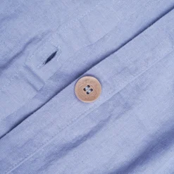 Celeste Blue Linen Blend Duvet Cover