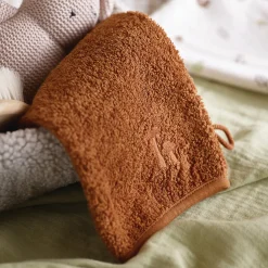 Chestnut Cotton Woodland Animal Bath Mitt