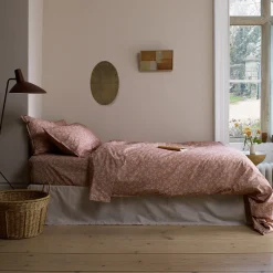 Chestnut Floral Cotton Duvet Cover