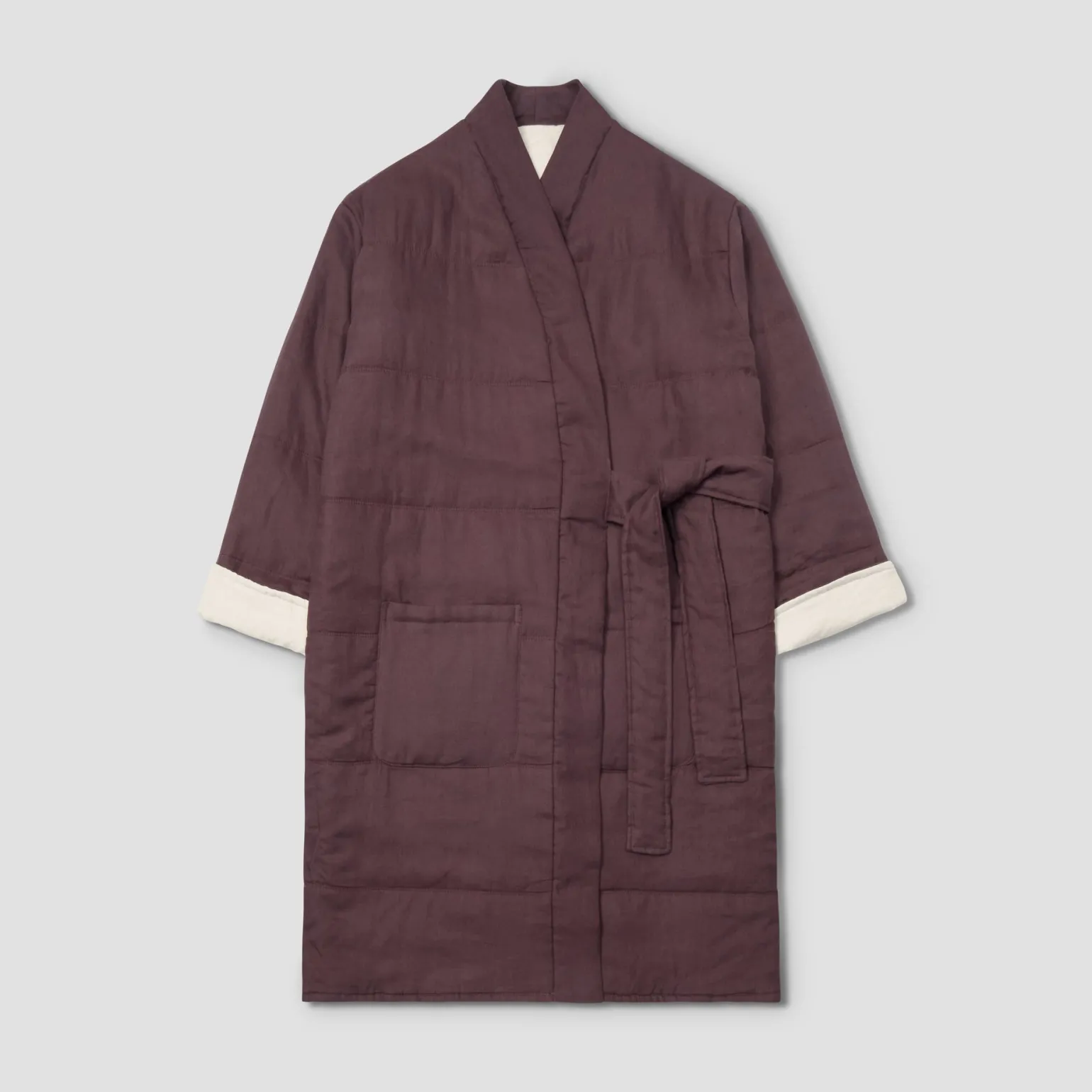 Conker Brown Linen Housecoat