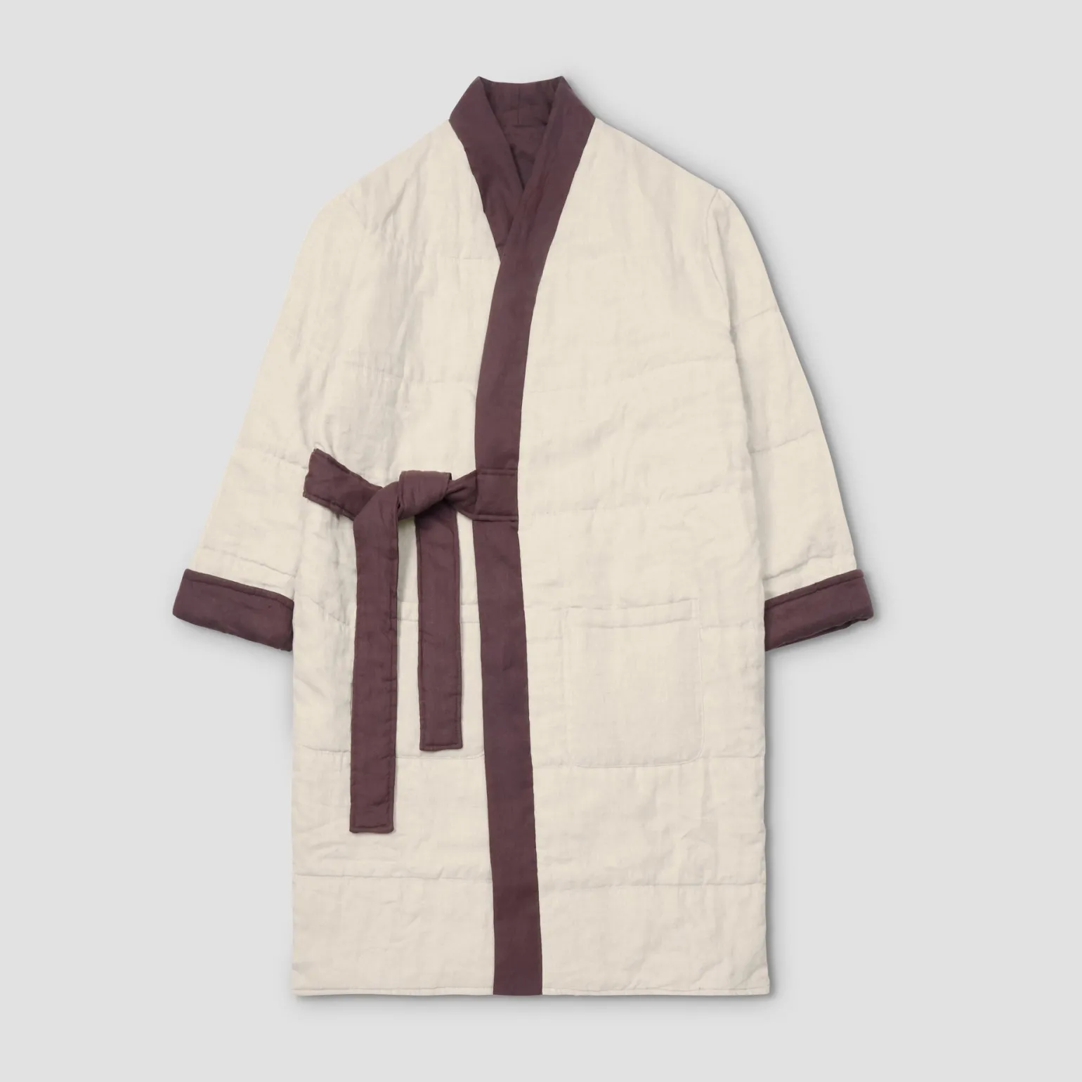 Conker Brown Linen Housecoat