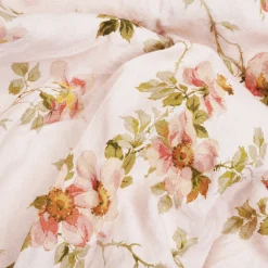 Cream Pastel Field Rose Linen Blend Pillowcases