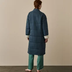 Deep Teal Linen Housecoat