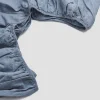 Dusk Blue 100% Linen Fitted Sheet