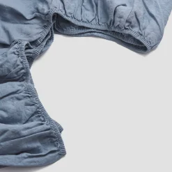 Dusk Blue 100% Linen Fitted Sheet