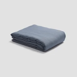 Dusk Blue Linen Blend Duvet Cover