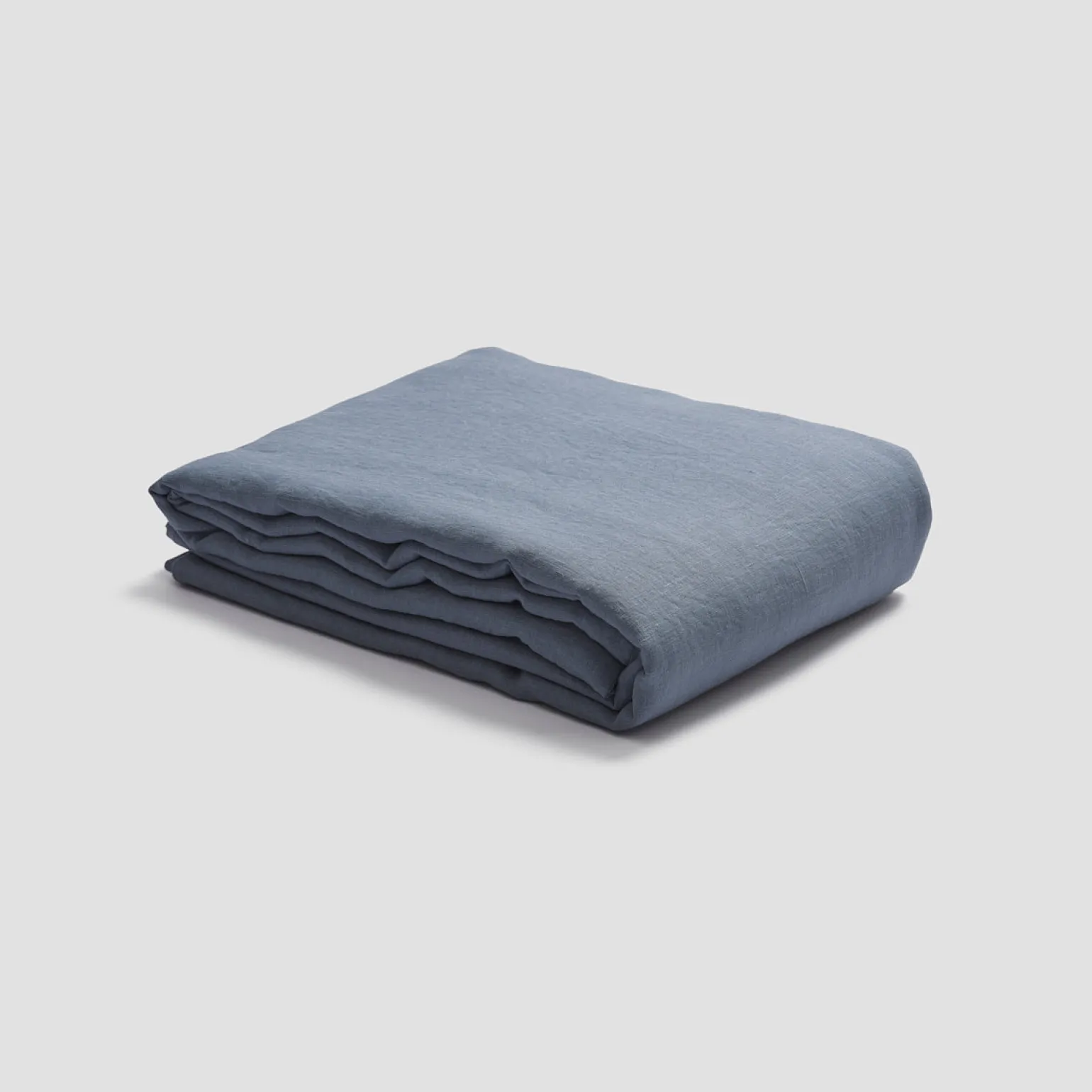 Dusk Blue Linen Blend Duvet Cover