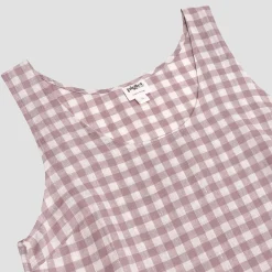 Elderberry Gingham Linen Women's Cami Set