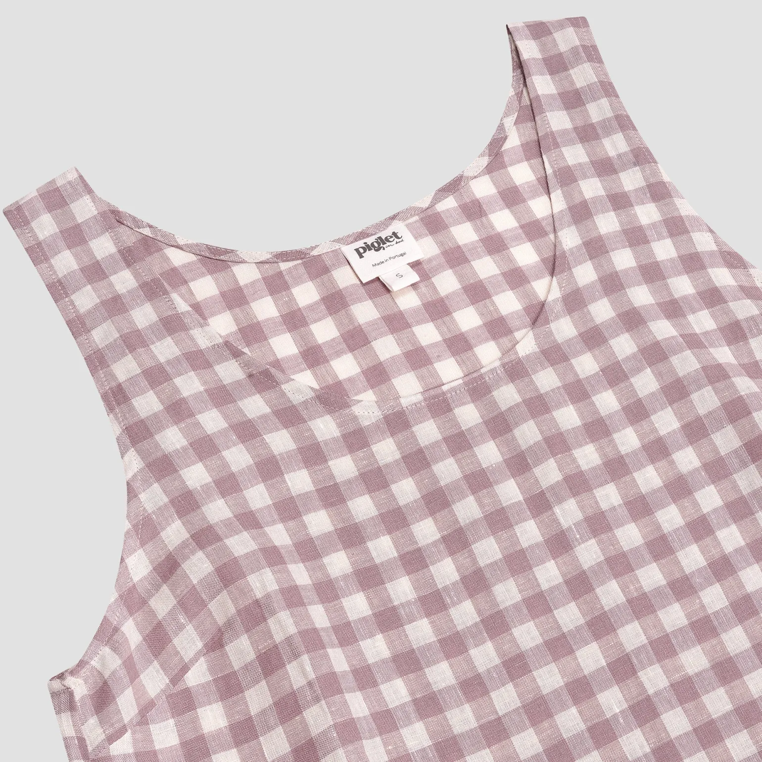 Elderberry Gingham Linen Women's Cami Set