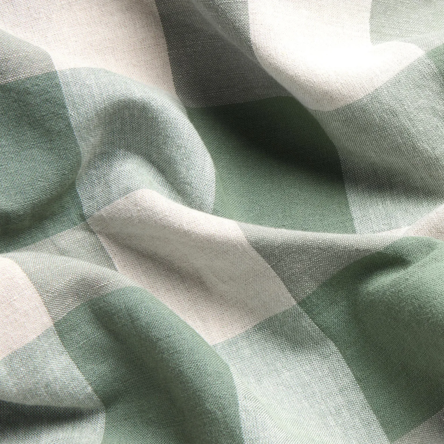 Elm Green Emsworth Plaid Linen Blend Pillowcase (Pair)