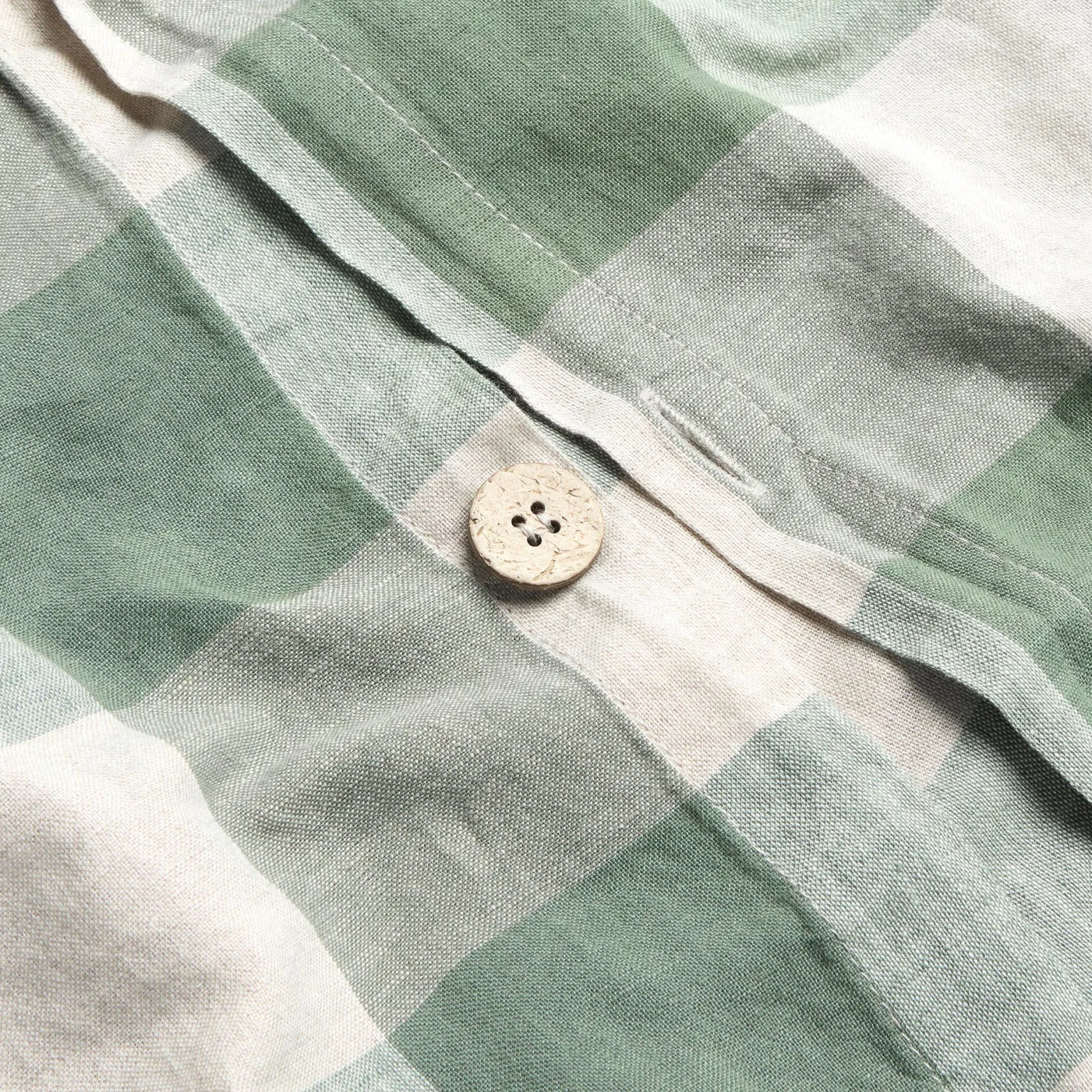 Elm Green Emsworth Plaid Linen Blend Duvet Cover