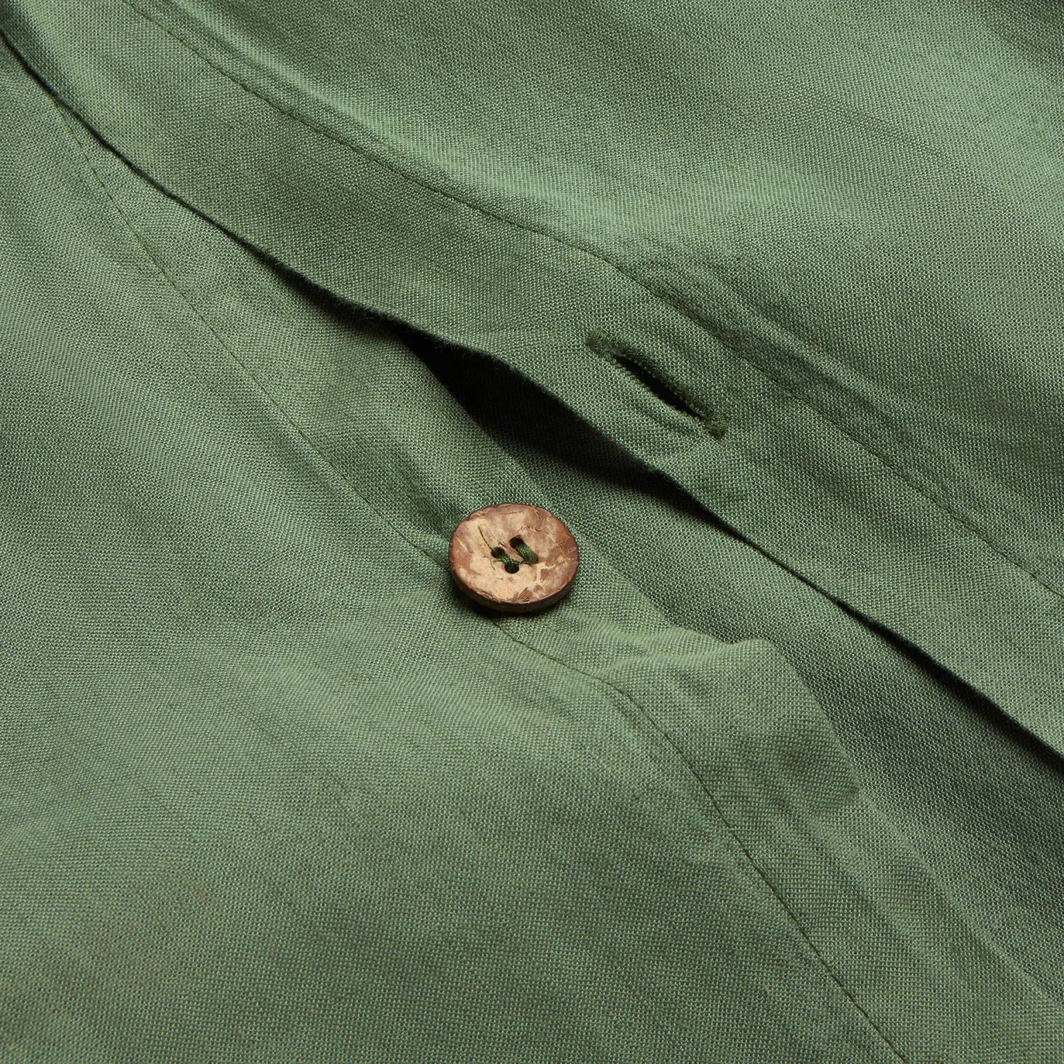 Elm Green Linen Blend Duvet Cover