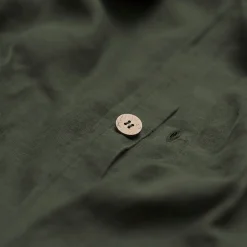 Fern Green 100% Linen Duvet Cover