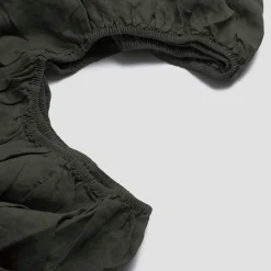Fern Green 100% Linen Fitted Sheet