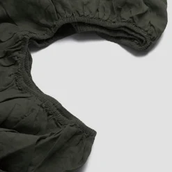 Fern Green Linen Blend Fitted Sheet
