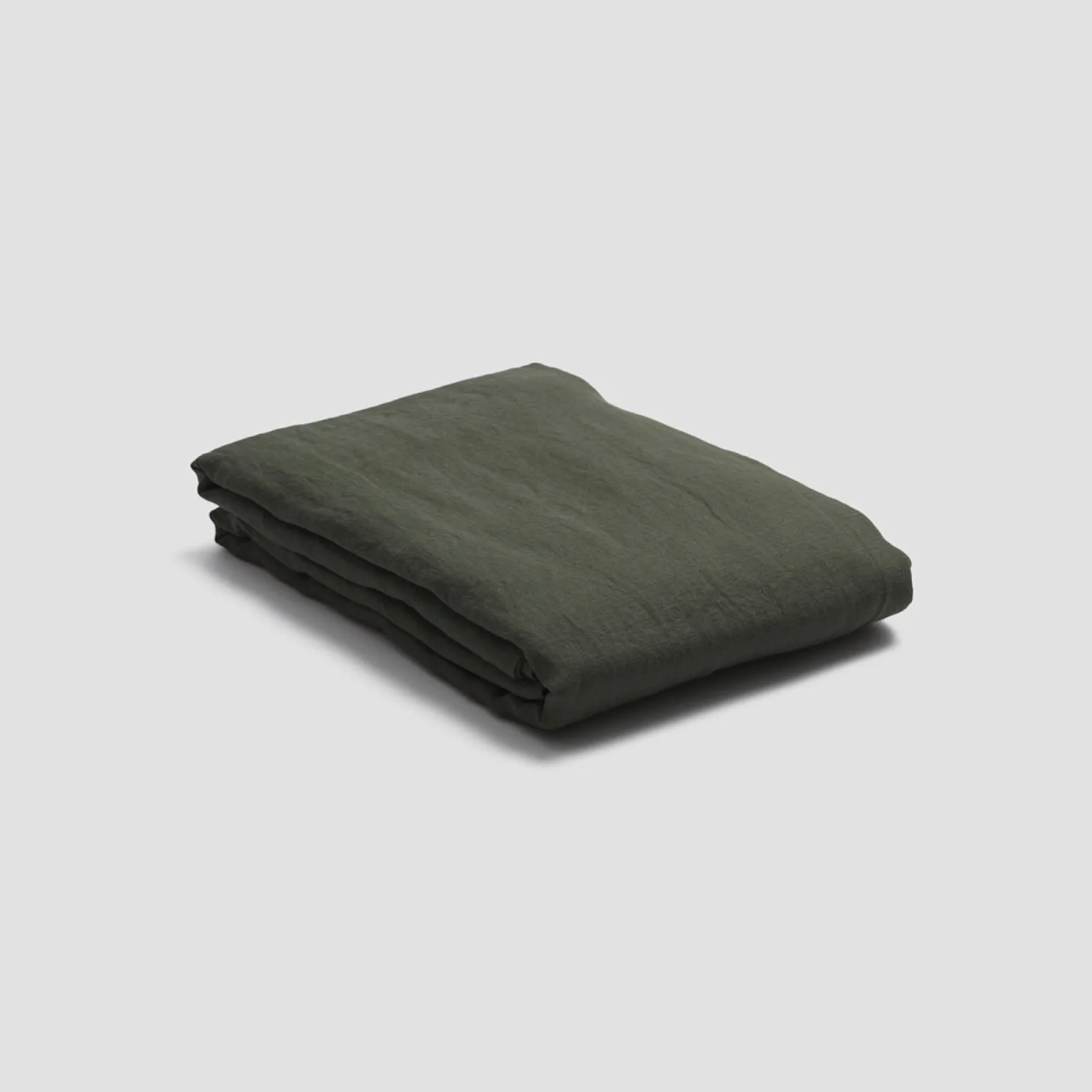 Fern Green Linen Blend Flat Sheet