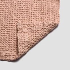 French Rose Waffle Cotton Throw