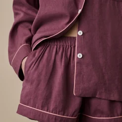 Fresh Fig Linen Pajama Shorts