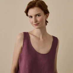 Fresh Fig Linen Tencel Cami Top