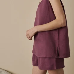 Fresh Fig Linen Tencel Cami Top