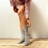 Gray Alpaca Bed Socks