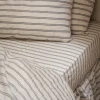 Ivory Kemptown Stripe Linen Blend Fitted Sheet